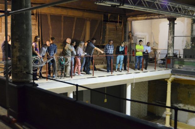 Das neue Verbindungsteil der Galerien im großen Saal. Foto: Schaubühne, Thilo Mißler