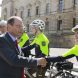 2013 nahm Innenminister Ulbig die Leipziger Fahrradstaffel werbewirksam in Dienst. Foto: Martin Schöler