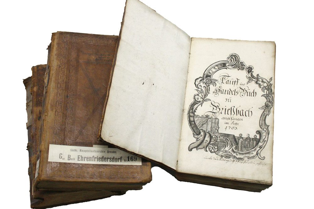 Sächsische Gerichtsbücher. Foto: Staatsarchiv Leipzig