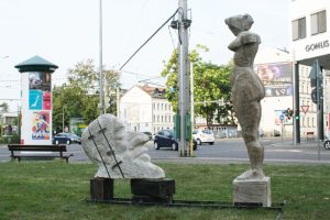 Christop Hundhammers Plastik „Judith und Holofernes“ an der Lützowstraße. Foto: Ralf Julke
