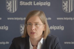 Kulturbürgermeisterin Skadi Jennicke im Pressegespräch. Foto: Alexander Böhm