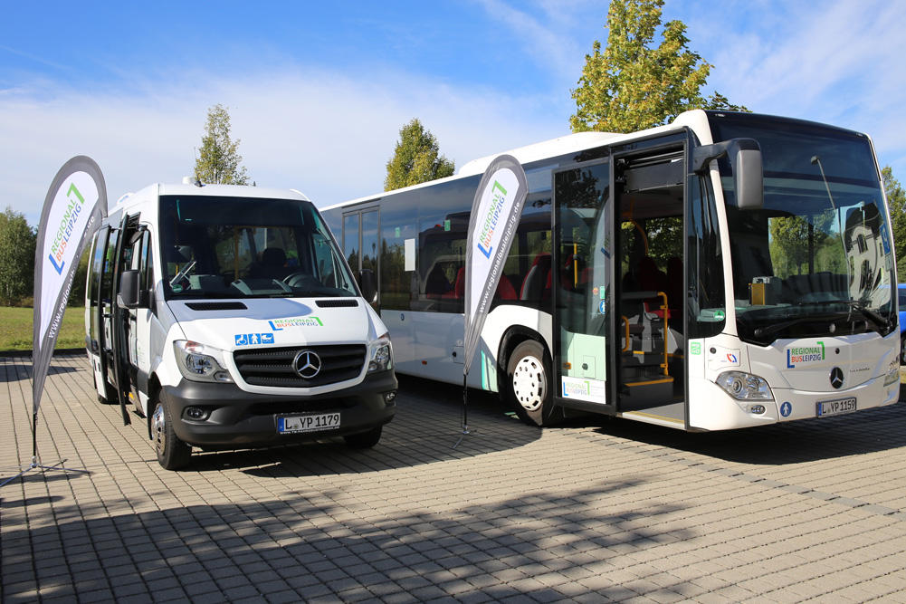 Die neuen Busse für das Stadt- und das Überlandangebot im neuen Netz. Foto: Pressestelle Landkreis Leipzig