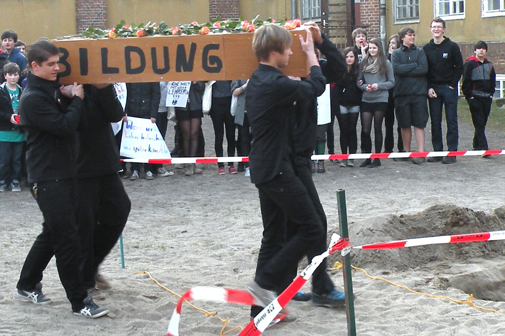 Schülerprotest 2012 in Leipzig. Genützt hat es wenig damals. Foto: Marko Hofmann