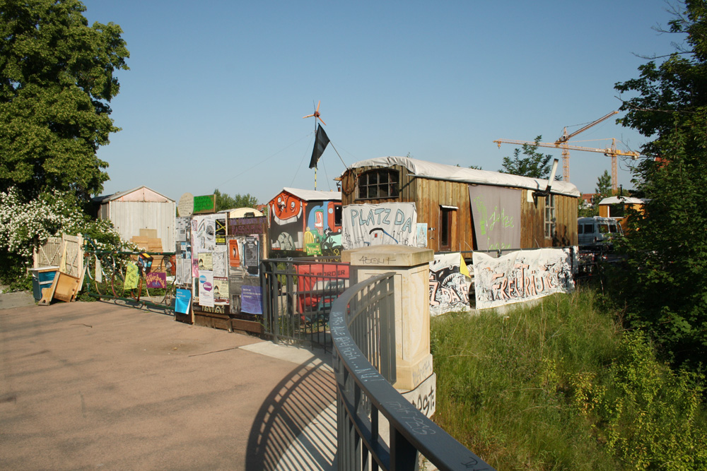 Der Wagenplatz am Jahrtausendfeld ist mittlerweile Geschichte. Foto: Ralf Julke