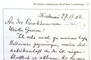Wer weiß, durch wen der Brief gestohlen wurde? Foto: Rosa-Luxemburg-Stiftung