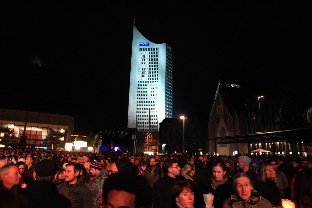 Das bekannte Panorama in Leipzig zum 9. Oktober. Foto: L-IZ.de