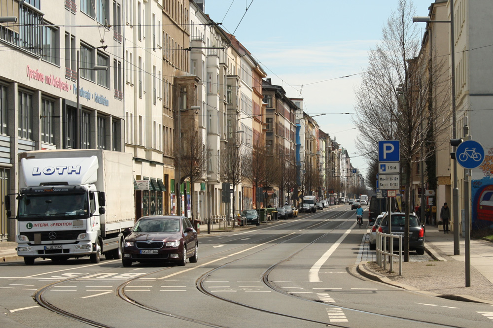 Eisenbahnstraße im Leipziger Osten. Foto: Ralf Julke