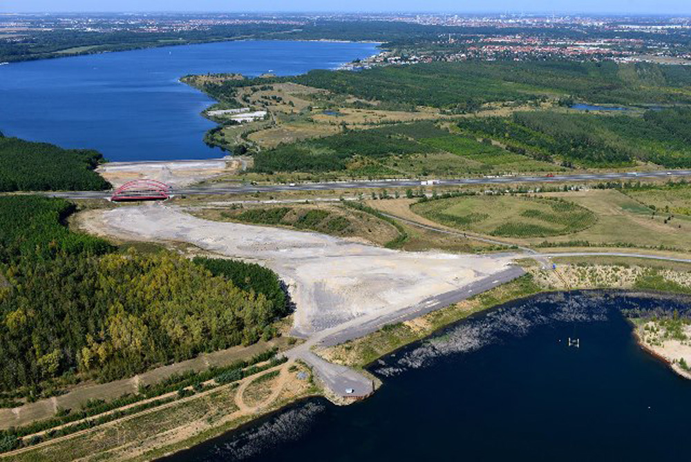 Die Baustelle Harthkanal. Foto: LMBV