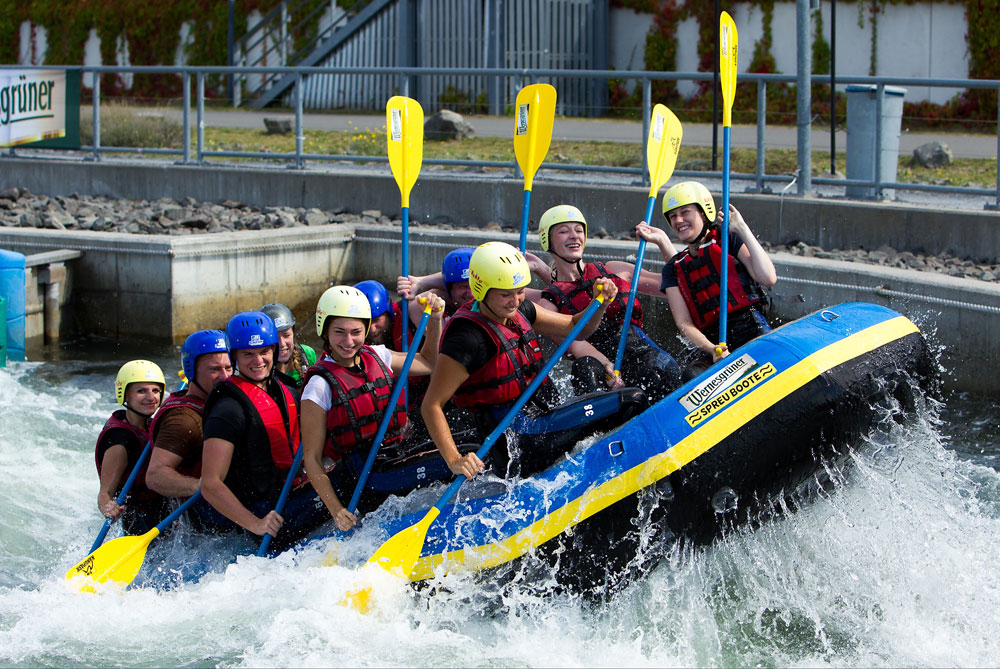 Wildwasser-Rafting im Kanupark. Foto: Kanupark Markkleeberg