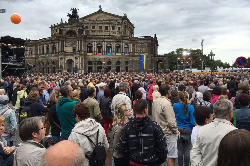 Komme, was da wolle – es wird pompös gefetet. Foto: Sächsische Staatskanzlei