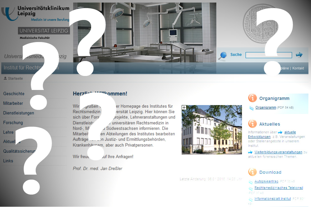 Auch Leipzigs Gerichtsmedizin arbeitet am Limit. Scrennshot: L-IZ