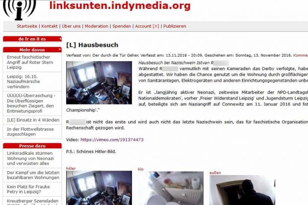 In einem Bekennerschreiben verargumentieren die Verfasser den Angriff mit Istvan R.'s mutmaßlicher Beteiligung an den Krawallen am 11. Januar 2016 in Leipzig-Connewitz. Screenshot: L-IZ.de