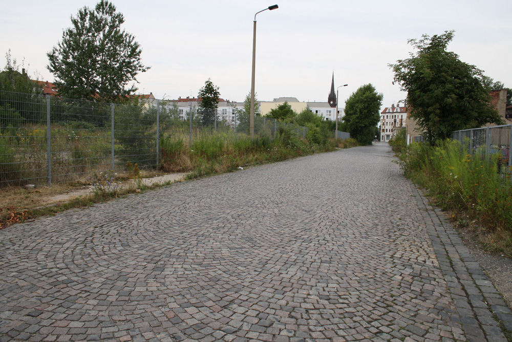 Schulze-Delitzsch-Straße mit Brachfläche. Foto: Ralf Julke