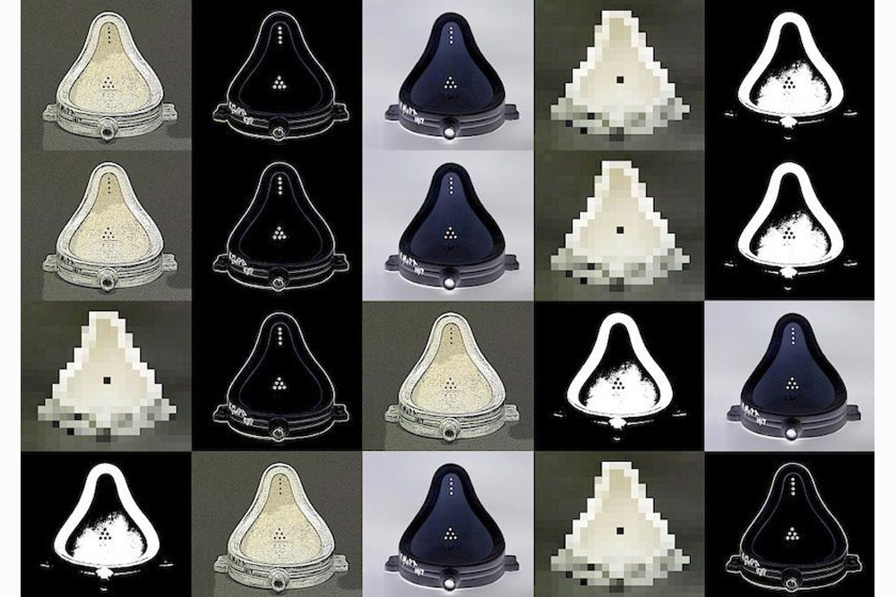 Vielfach kopierte „Fontäne“. Grafik: Reiter Galerie