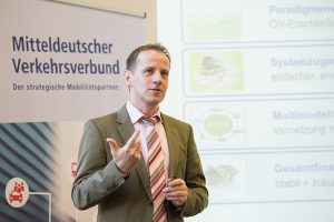 Steffen Lehmann, Geschäftsführer des MDV, erläutert die untersuchten Finanzierungsmodelle. Foto: Christian Modla/ Westend Communication