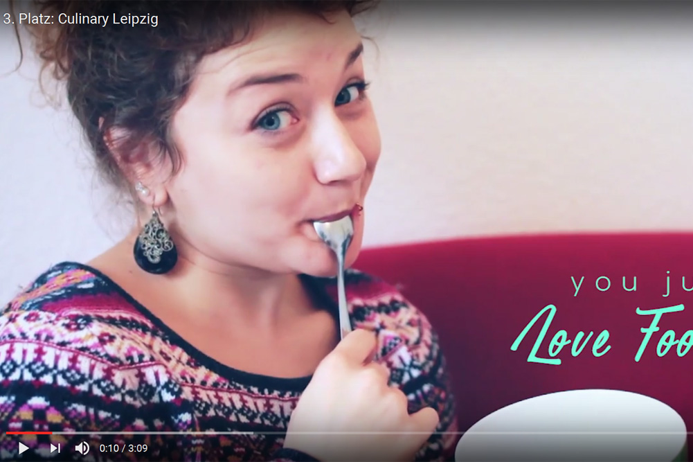 Der drittplatzierte Clip: You just love food? Screenshot: L-IZ