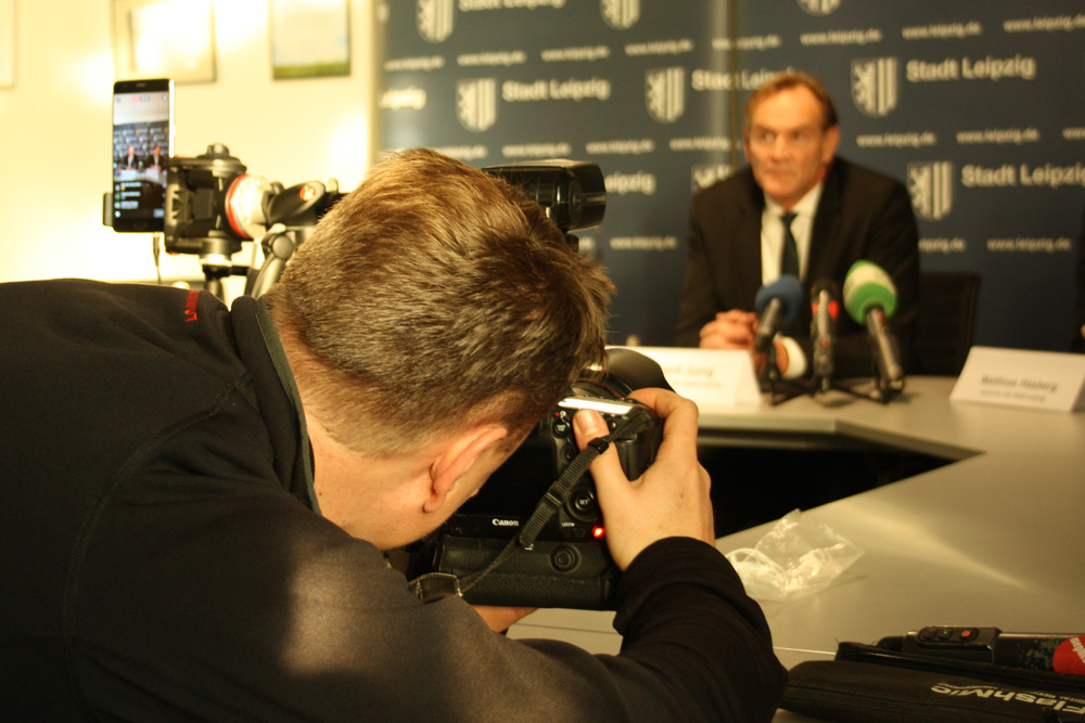 Leipzigs OBM im Fokus. Foto: Ralf Julke
