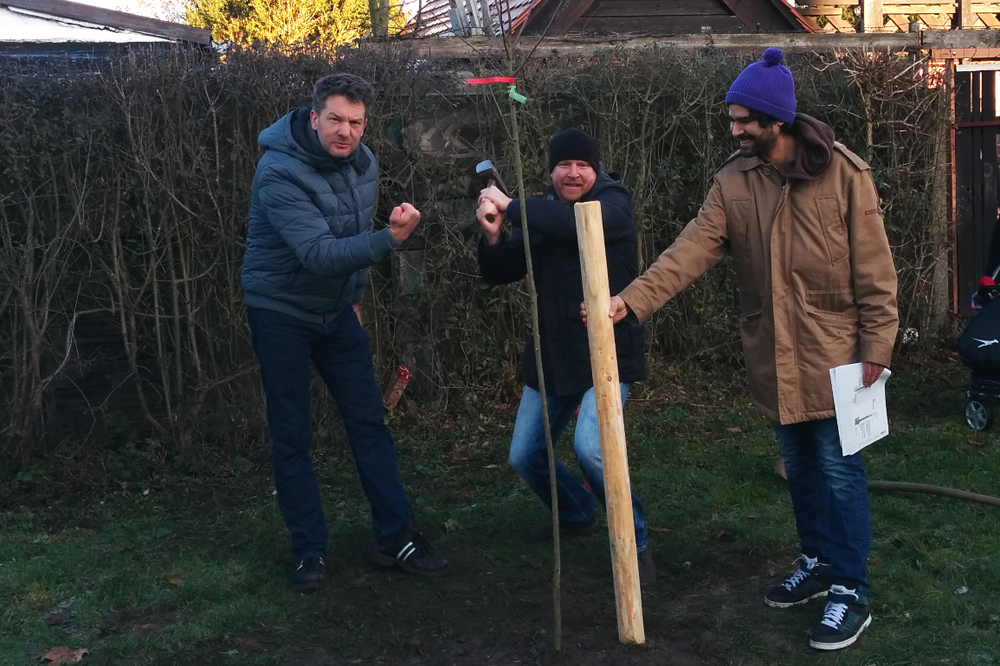 Neue Streuobstwiese in Leipzig-Paunsdorf. Foto: Ökolöwe - Umweltbund Leipzig e.V.