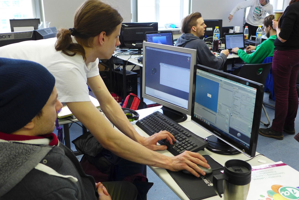 Beim „Global Game Jam“ stehen Spaß und Teamwork im Vordergrund. Foto: Klaus Bastian/HTWK Leipzig
