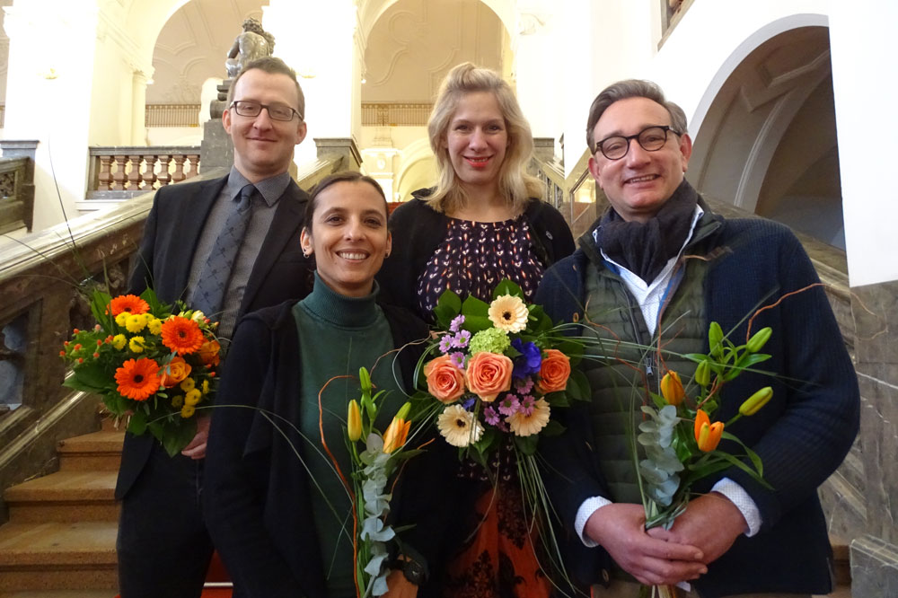 Norman Volger, Nicole Lakowa, Katharina Krefft, Tim Elschner, (v.l.n.r.). Foto: Bündnisgrüne Fraktion