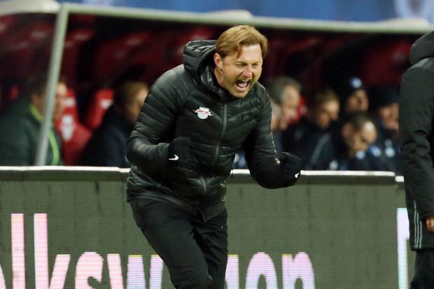 Coach Ralph Hasenhuettl im Glück. Foto: GEPA Pictures
