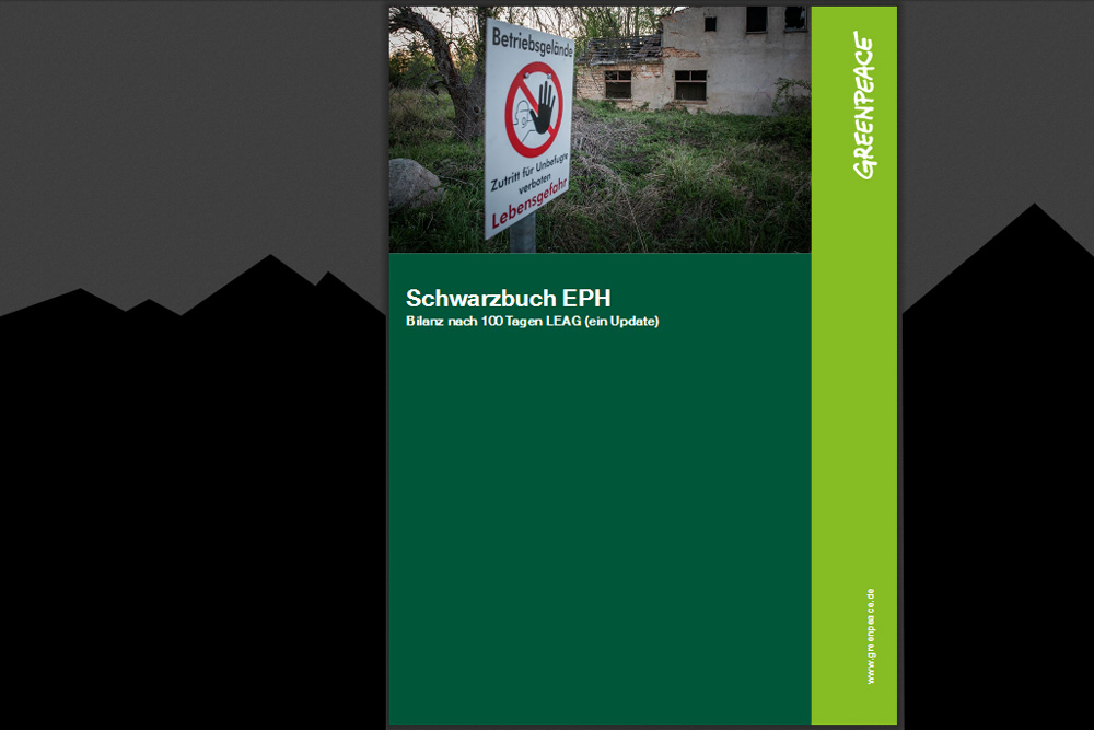 Schwarzbuch EPH. Cover: Greenpeace