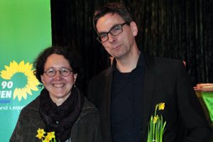 Direktkandidaten Monika Lazar und Volker Holzendorf. Foto: Bündnis 90/Die Grünen Leipzig