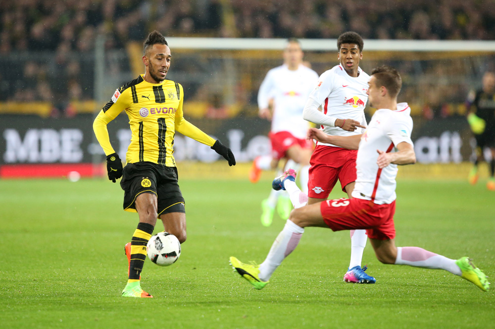 Pierre-Emerick Aubameyang erzielte den Führungstreffer. Foto: GEPA pictures/ Roger Petzsche