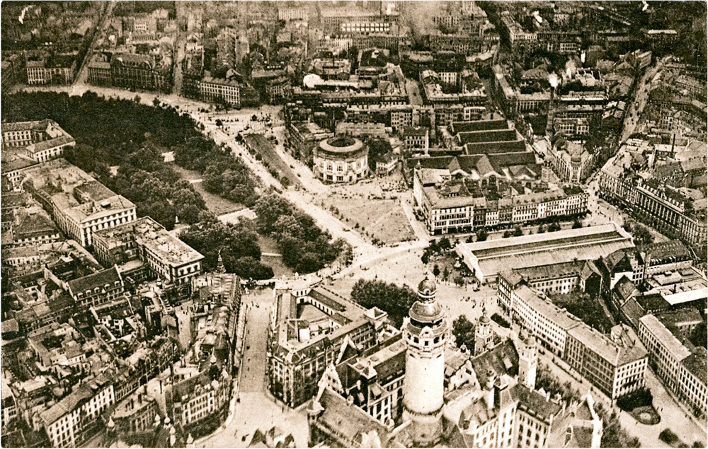 Leipzig von oben um 1927. Bild: Pro Leipzig Verlag