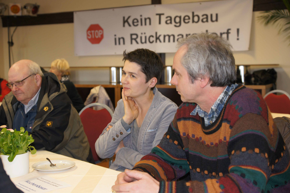 Auch Daniela Kolbe fand sich am Wochenende in Rückmarsdorf ein. Foto: Bürgerinitiative „Rückmarsdorf“