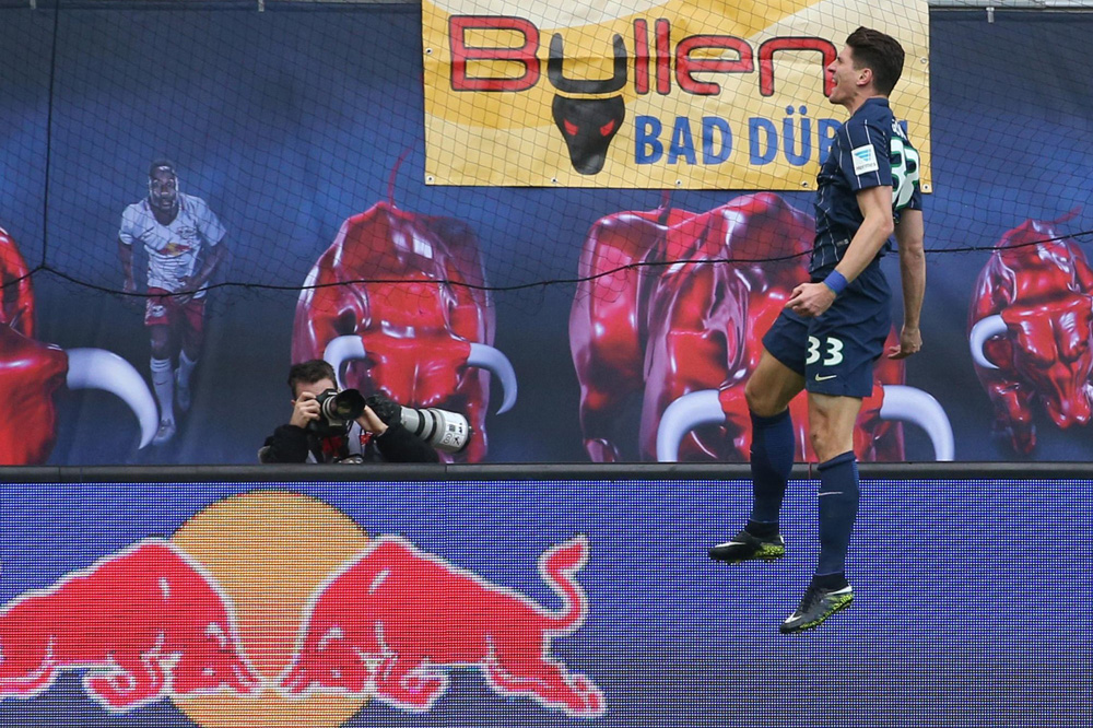 Mario Gomez brachte die Wolfsburger bereits nach neun Minuten in Führung. Foto: RB Leipzig