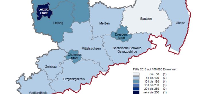 Wohnungseinbrüche in Sachsen. Grafik: Freistaat Sachsen, SMI
