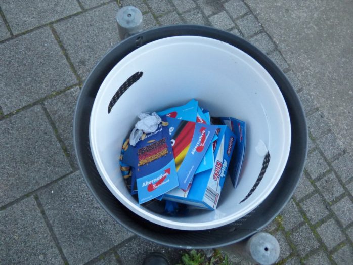 Da wollte wohl wer zeigen, was er von der AfD hält? Foto: Lucas Böhme