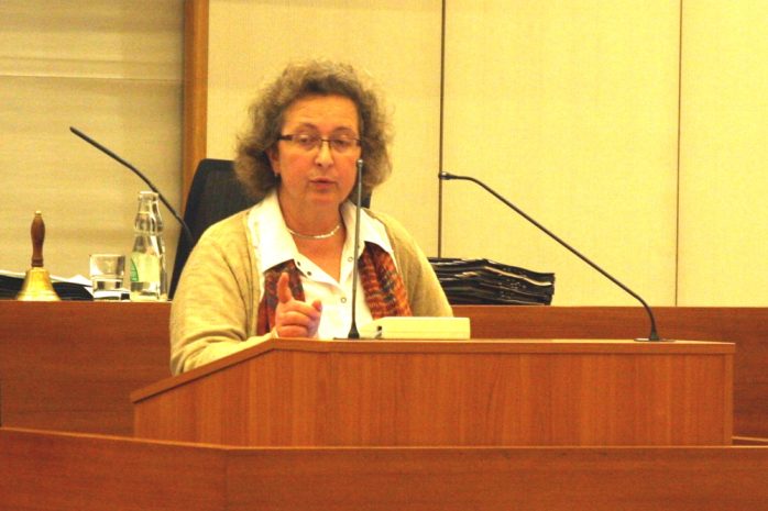 Sabine Heymann (CDU), Aufsichtsratsmitglied bei der LWB während der Debatte. Foto: L-IZ.de