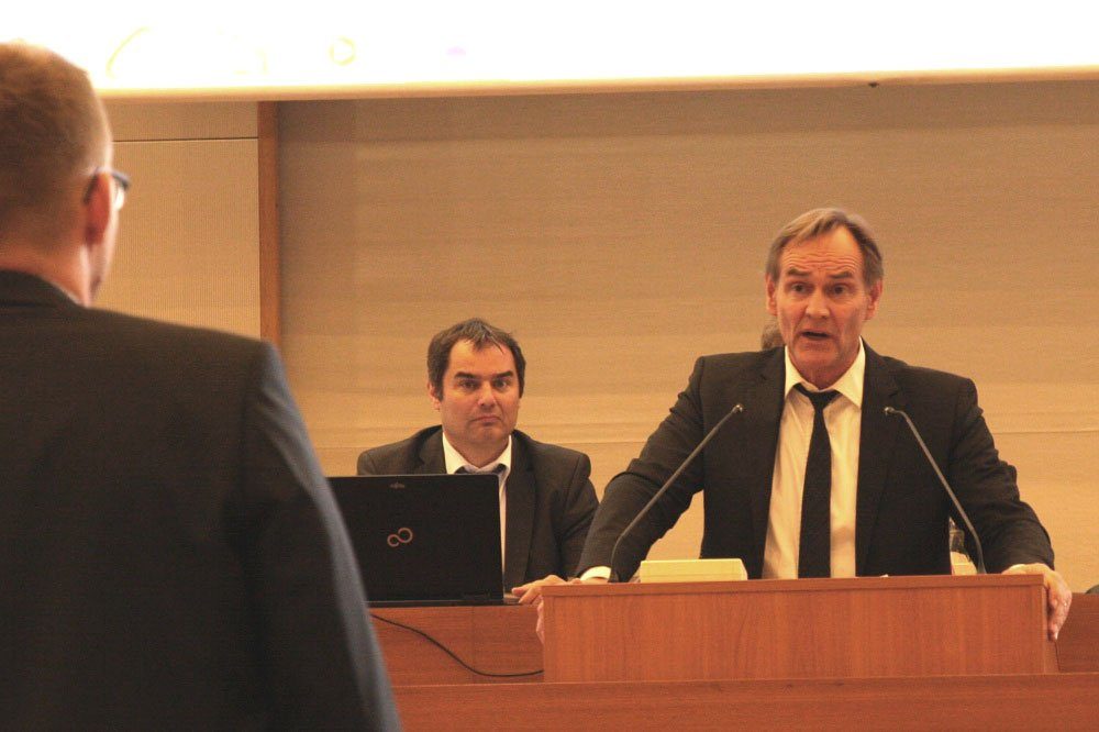 Norman Volger (Grüne) im Disput mit OB Burkhard Jung. Foto: L-IZ.de