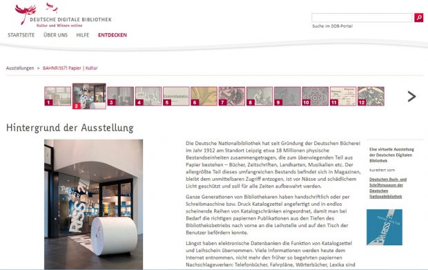 Blick in die virtuelle Ausstellung. Screenshot: L-IZ
