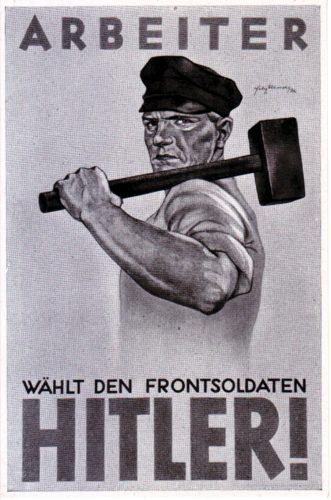 Der Schatten der 30er Jahre ist schon sichtbar. Wahlwerbung der NSDAP in den sp&auml;ten 20er Jahren. Quelle: Cigarettenbilder-Sammlung, Privat
