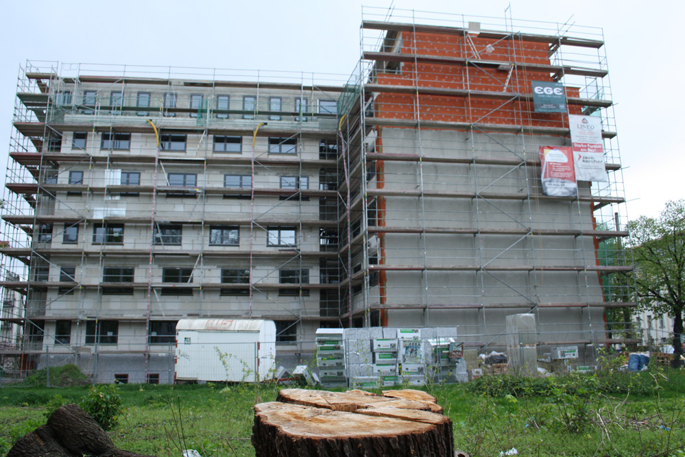 Wohnungsbau in Connewitz. Foto: Ralf Julke