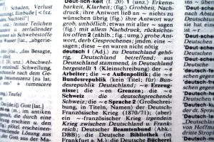 Deutsch im Wörterbuch. Foto: Ralf Julke