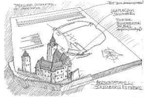 Skizze für die Tafel auf dem Eilenburger Burgberg. Foto: Stadtverwaltung Eilenburg
