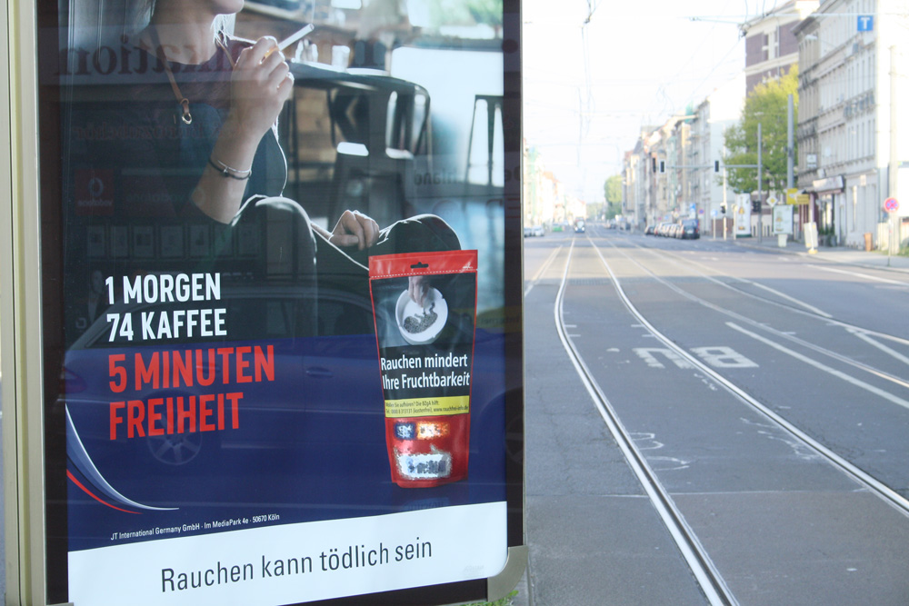 Selbst in der Zigarettenwerbung dominiert ein verlogenes Freiheitsbild. Foto: Ralf Julke