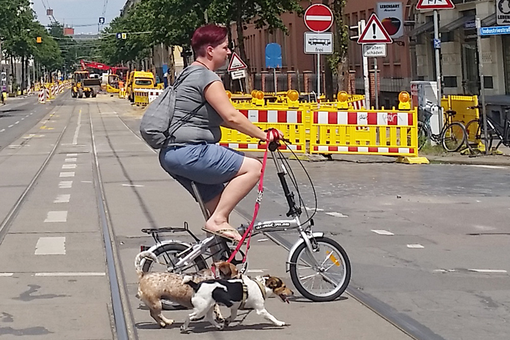 Radfahren in Schleußig. Foto: Marko Hofmann