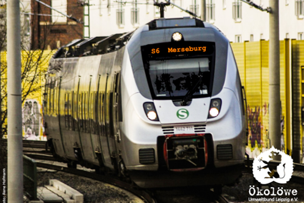 S 6 nach Merseburg. Bildmontage: Ökolöwe