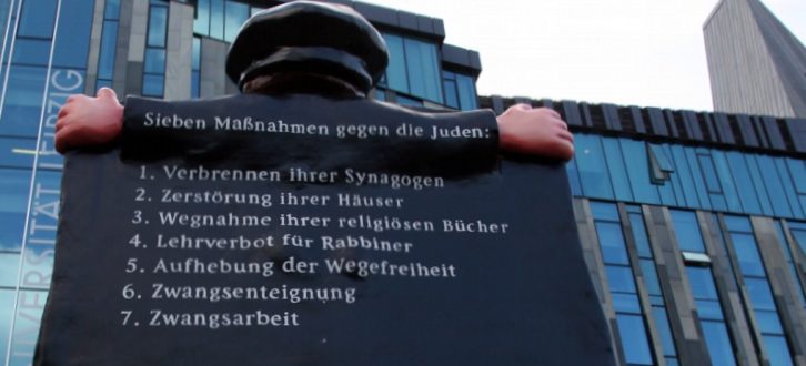 Eine Aktion der Giordano Bruno Stiftung: Der alte Luther auf dem Kirchentag in Leipzig. Foto: L-IZ.de