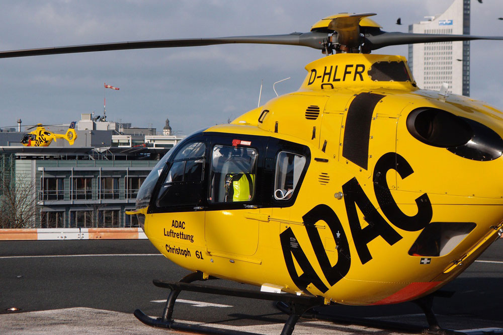 Das Universitätsklinikum Leipzig bietet zwei Hubschraubern gleichzeitig Landefläche. Foto: Dr. Manuel Struck