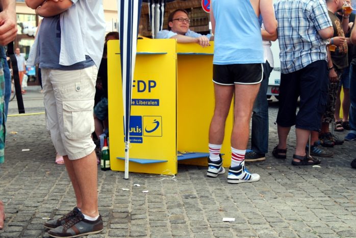 Die FDP-Jugenorganisation auf dem CSD Leipzig. Foto: L-IZ.de