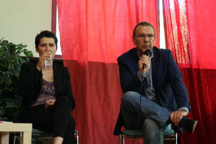 Kein leichter Stand für die CDU. Daniela Kolbe (SPD, MdB) und Achim Haas (CDU, Stadtrat). Foto: L-IZ.de