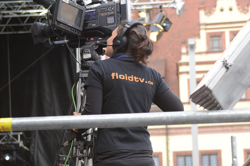 Studierende des Hochschulfernsehens „floid“ der HTWK Leipzig begleiten das Leipziger Bachfest seit nunmehr elf Jahren mit der Kamera. (Hier Bachfest 2013). Foto: C. Schellenberger/HTWK Leipzig