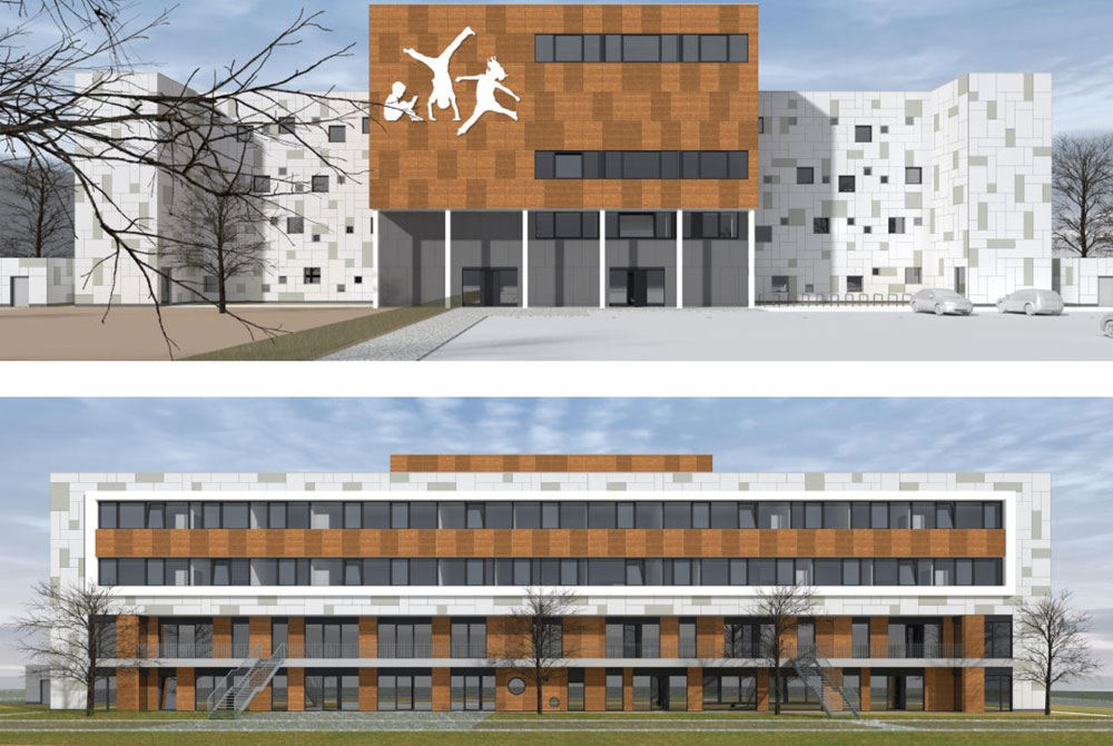 So soll der Neubau in der Curiestraße einmal aussehen. Foto: LESG, Raphael Reska