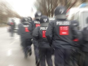 Polizeieinsatz. Foto: Lucas Böhme